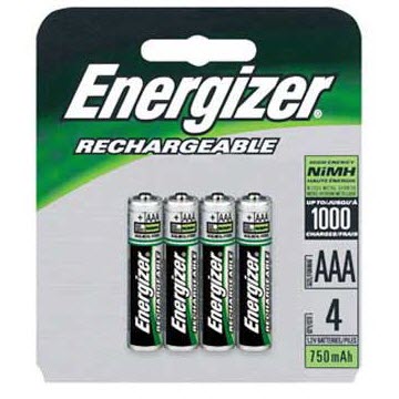 Panasonic Rechargeable AAA Batteries (4-Pack) HHR-4DPA/4B - PACK